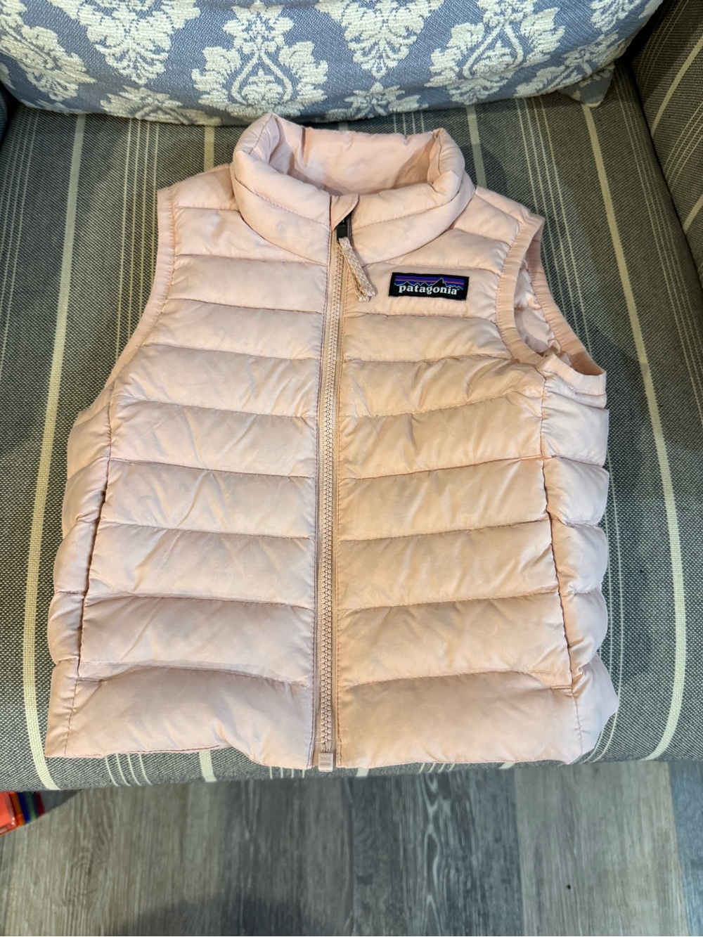 Patagonia Light Pink Quilted Kids Puffer Vest